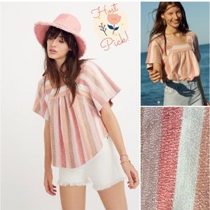 Madewell Flutter Sleeve Top Sherbet Stripe ✨HP!✨